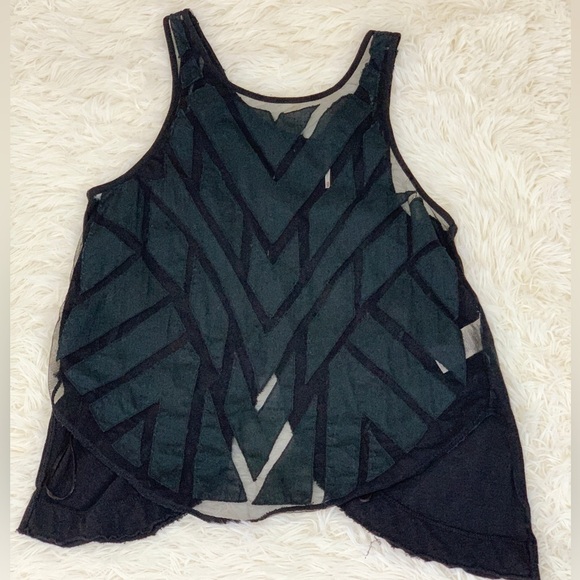 Free People Ginger Cutwork Top, sleeveless, Black, XS - Picture 15 of 15